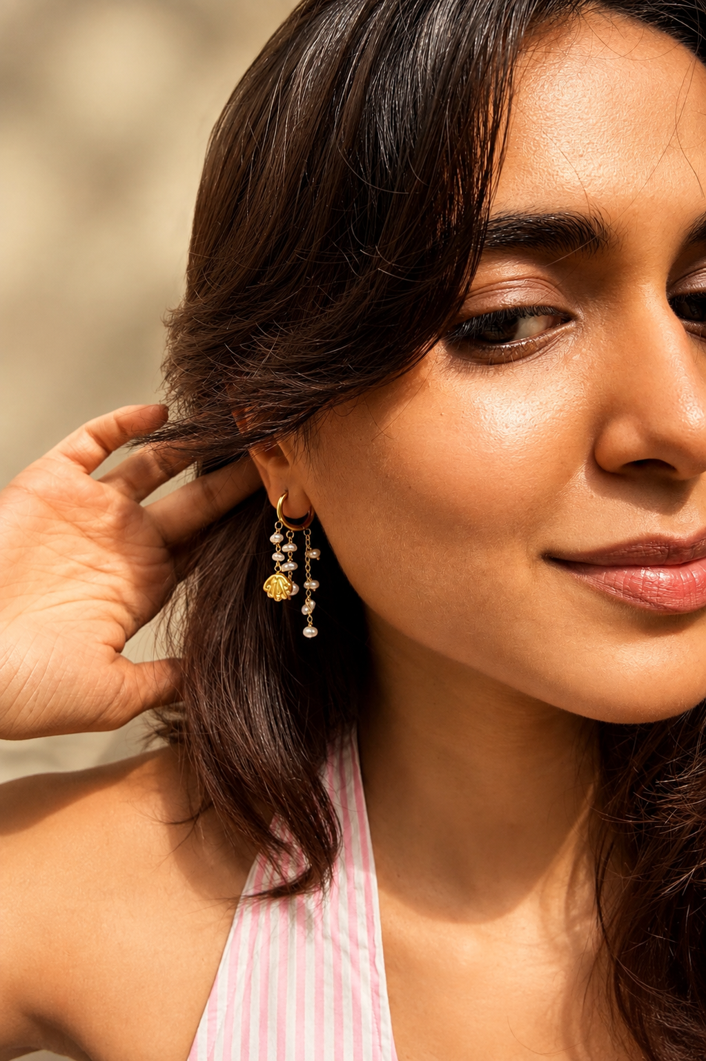 pearl pie earrings