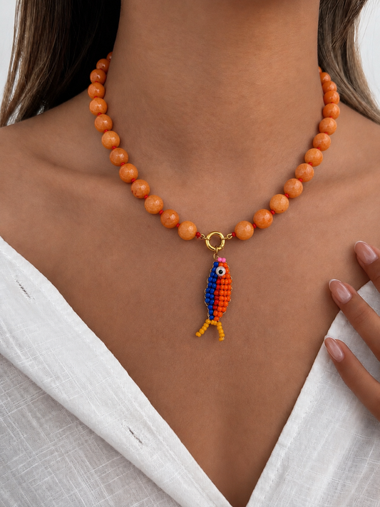 coral necklace
